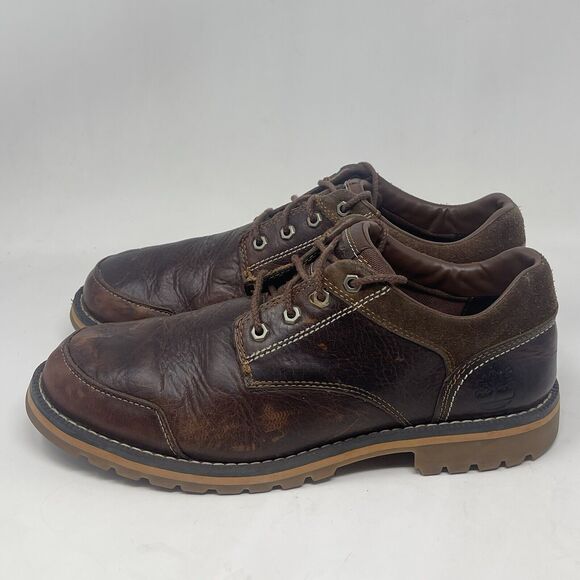 Timberland EarthKeepers Larchmont Shoes Mens 9.5 Brown Leather Distressed Casual main image 9